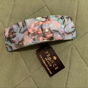 France Luxe Large Rectangle Barrette - South Sea